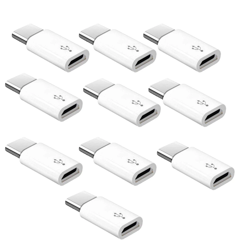 مبدل microUSB به USB-C مدل AV14 بسته 10 عددی