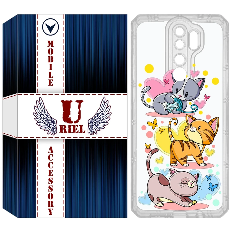 کاور یوریل مدل Clear کد 6 طرح گربه مناسب برای گوشی موبایل شیائومی Redmi Note 8 Pro