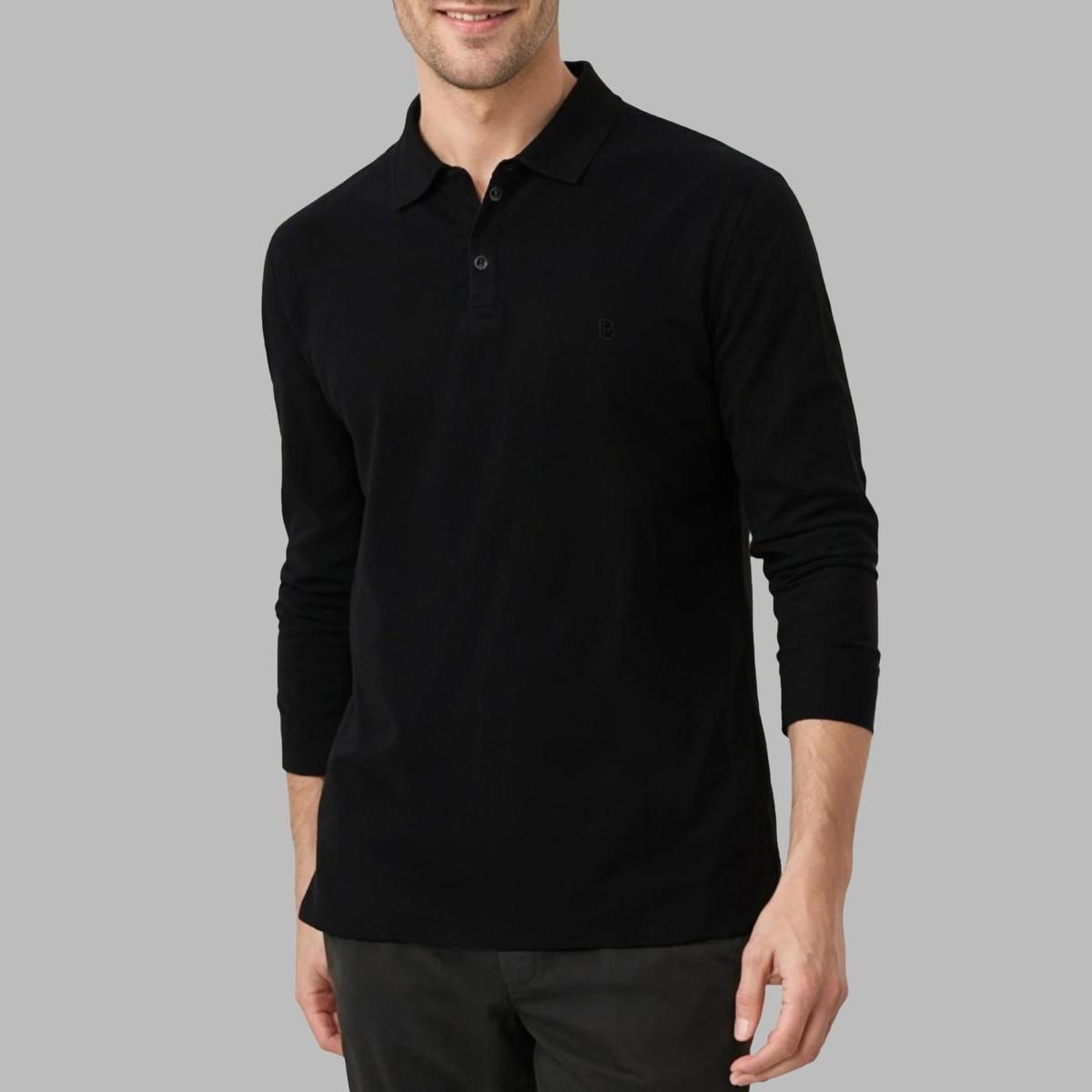 پولوشرت آستین بلند مردانه باینت مدل 395-1 -  - 1