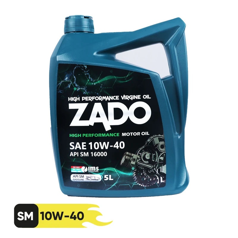  روغن موتور خودرو زادو مدل SAE 10W-40-SM حجم 5 لیتر