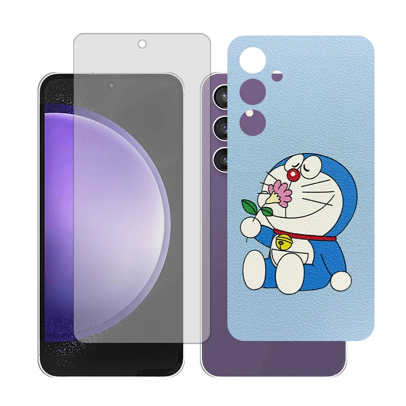 محافظ صفحه نمایش شفاف گلس مدل Together مناسب برای گوشی موبایل سامسونگGalaxy S23 FE به همراه برچسب پوششی پشت گوشی 