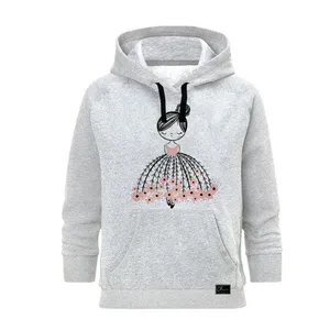 هودی زنانه مدل GIRL کد J108 رنگ طوسی