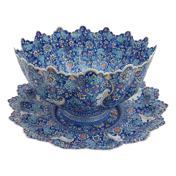 ست کاسه و بشقاب میناکاری کد M1004