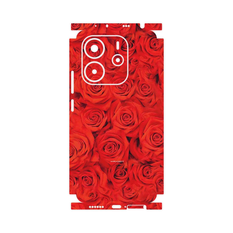 برچسب پوششی ماهوت مدل Red_Flower-FullSkin مناسب برای گوشی موبایل شیائومی Redmi Note 14 4G