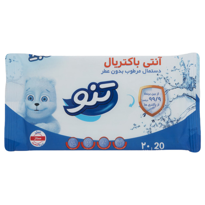 دستمال مرطوب تنو مدل آتنا مجموعه 3 عددی