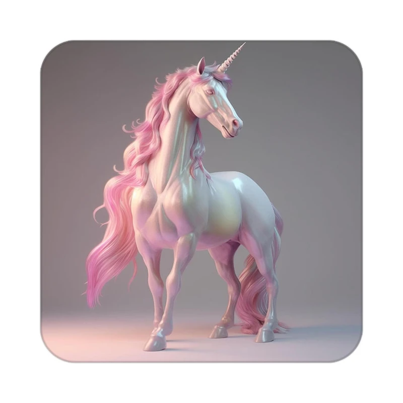 زیر لیوانی کاکتی طرح اسب تک شاخ و یونیکورن مدل mp29086