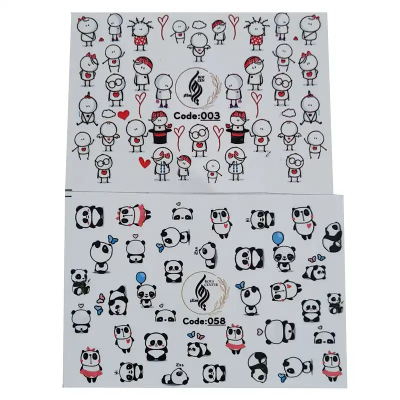 برچسب لنز ناخن رویاسنتر مدل 358 مجموعه 2 عددی