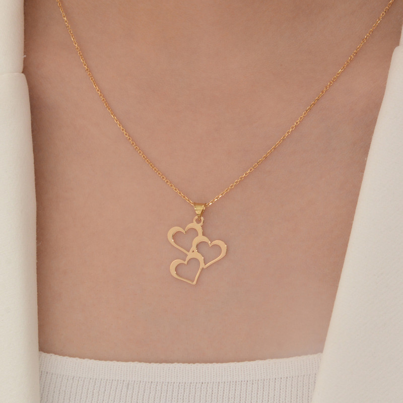 آویز گردنبند طلا 18 عیار زنانه طلای مستجابی مدل قلب کد 68