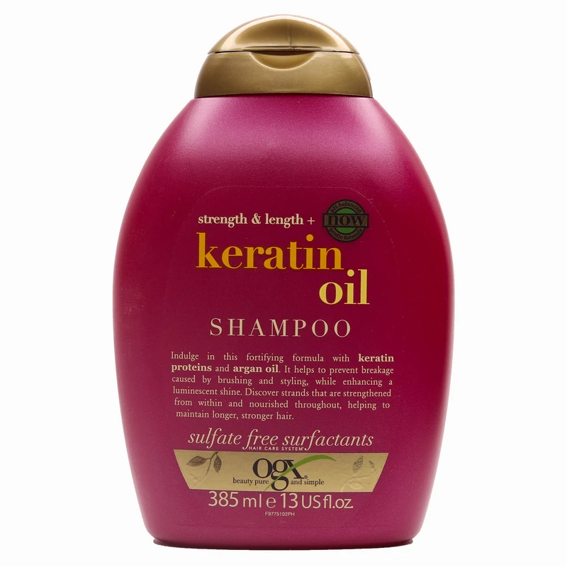 شامپو مو او جی ایکس مدل کراتین حجم 385 میلی لیتر