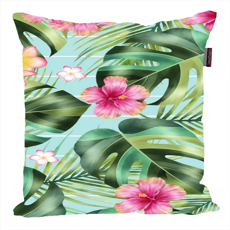 کوسن ناریکو مدل فانتزی طرح برگ گل گیاه کد 04640