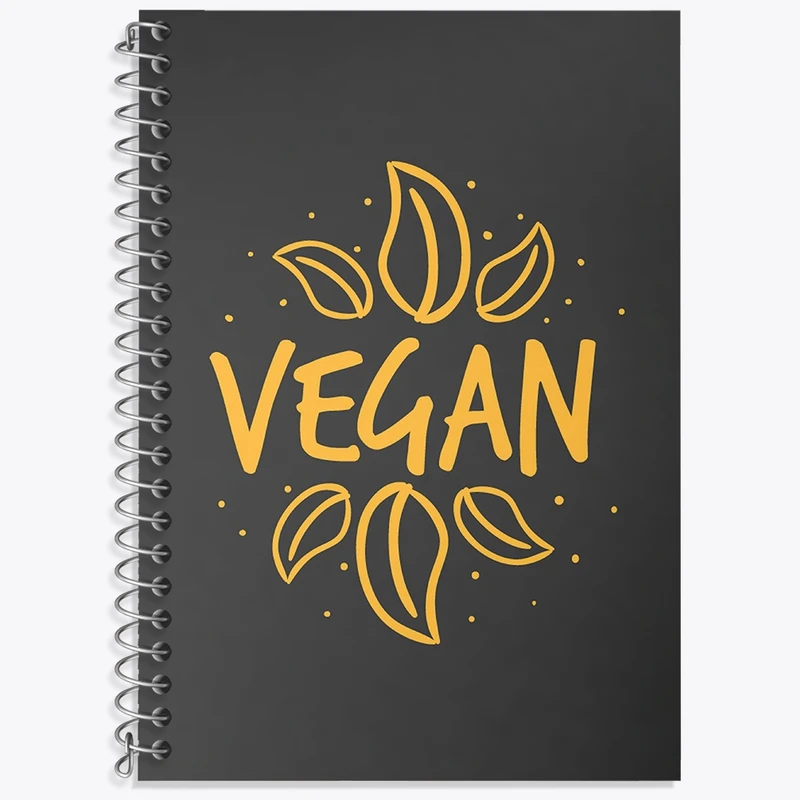 دفتر زبان 50 برگ خندالو مدل سه خط طرح وگن Vegan کد 31127