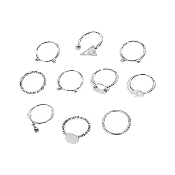 انگشتر زنانه مدل ساده کد 113002629 مجموعه 10 عددی انگشتر زنانه مدل ساده کد 113002629 مجموعه 10 عددی