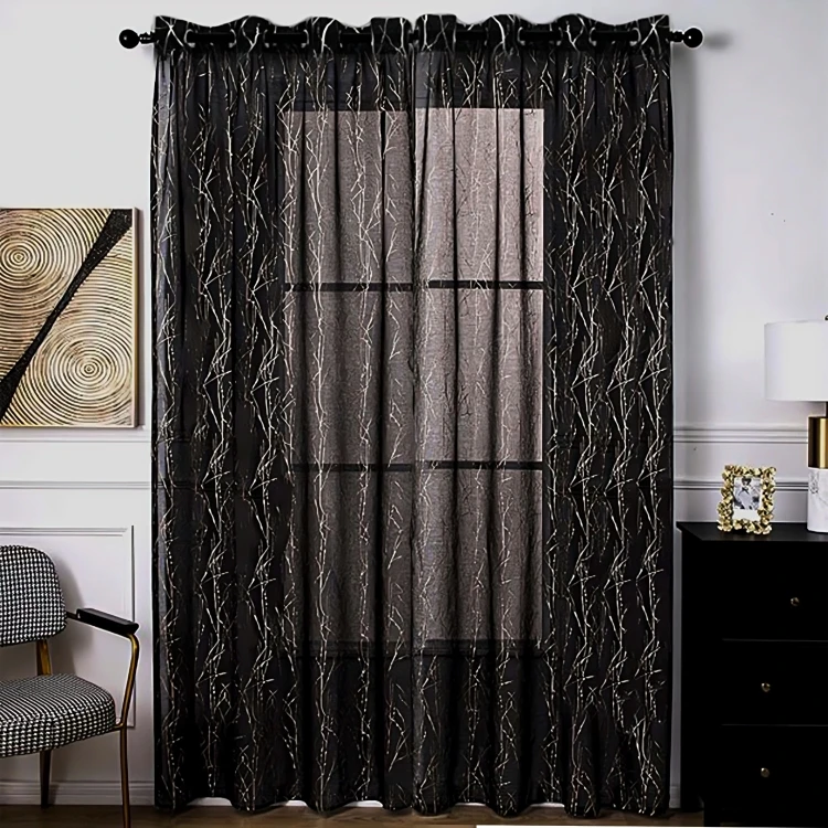 پرده تیکو دکو مدل تور فول امبرویدری کد 955 سایز 280*300 سانتیمتر