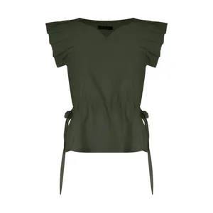 بلوز آستین کوتاه زنانه آیبکس مدل 4401 رنگ سبز