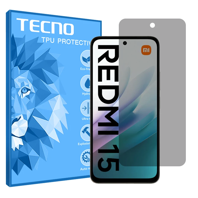 محافظ صفحه نمایش حریم شخصی تکنو مدل Resistant مناسب برای گوشی موبایل شیائومی Redmi 15 4G