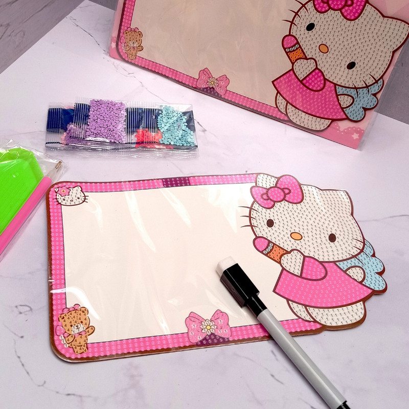 تخته وایت برد مدل کیتی سایز 13*23 سانتی متر به همراه ماژیک