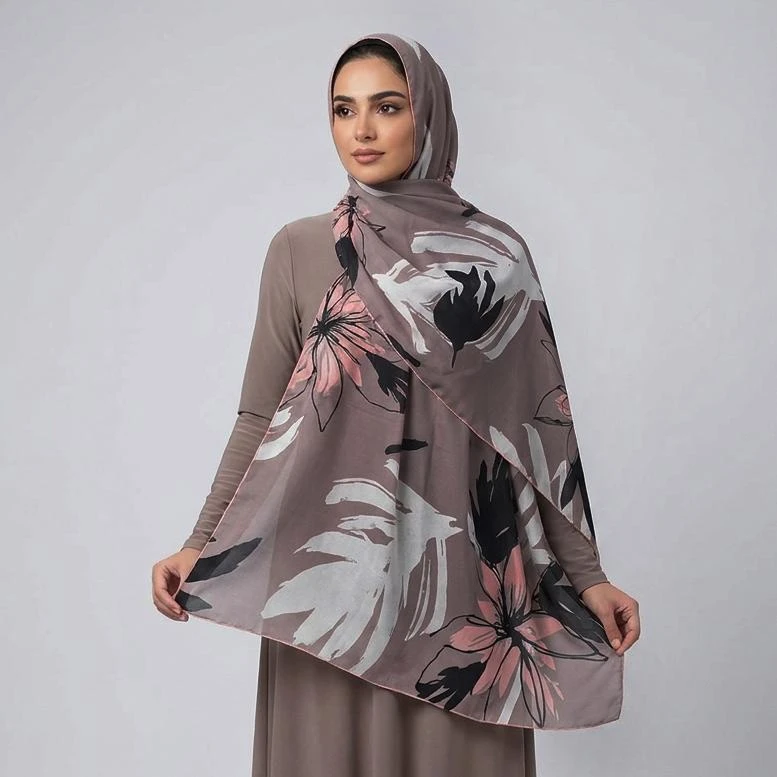 روسری زنانه مدل نخی کجراه دست دوز کد 1242