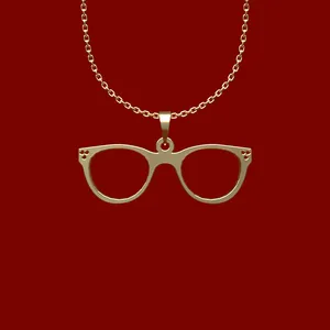 گردنبند طلا 18 عیار زنانه مدوپد مدل عینک کد Q2-1-1172