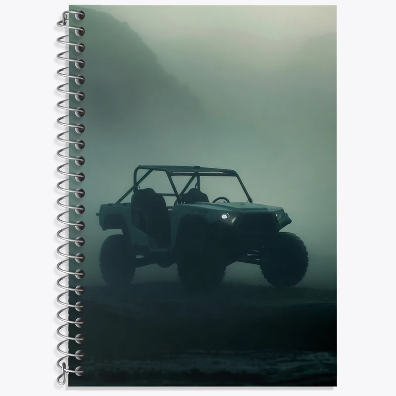 دفتر زبان 50 برگ خندالو مدل سه خط طرح موتور چهار چرخ کد 37100