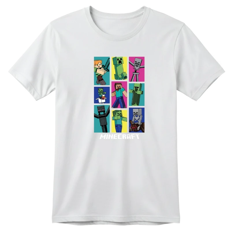 تی‌شرت آستین کوتاه بچگانه مدل ماینکرفت کد v4 