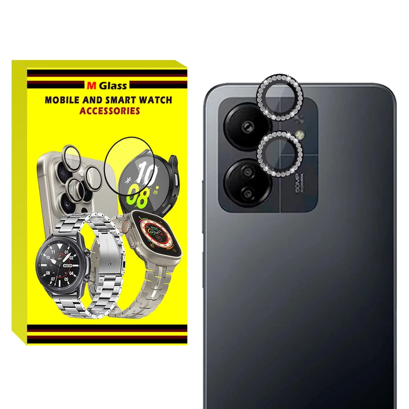 محافظ لنز دوربین رینگی ام‌گلس مدل Ring-Diamond-MG مناسب برای گوشی موبایل شیائومی Redmi 13C