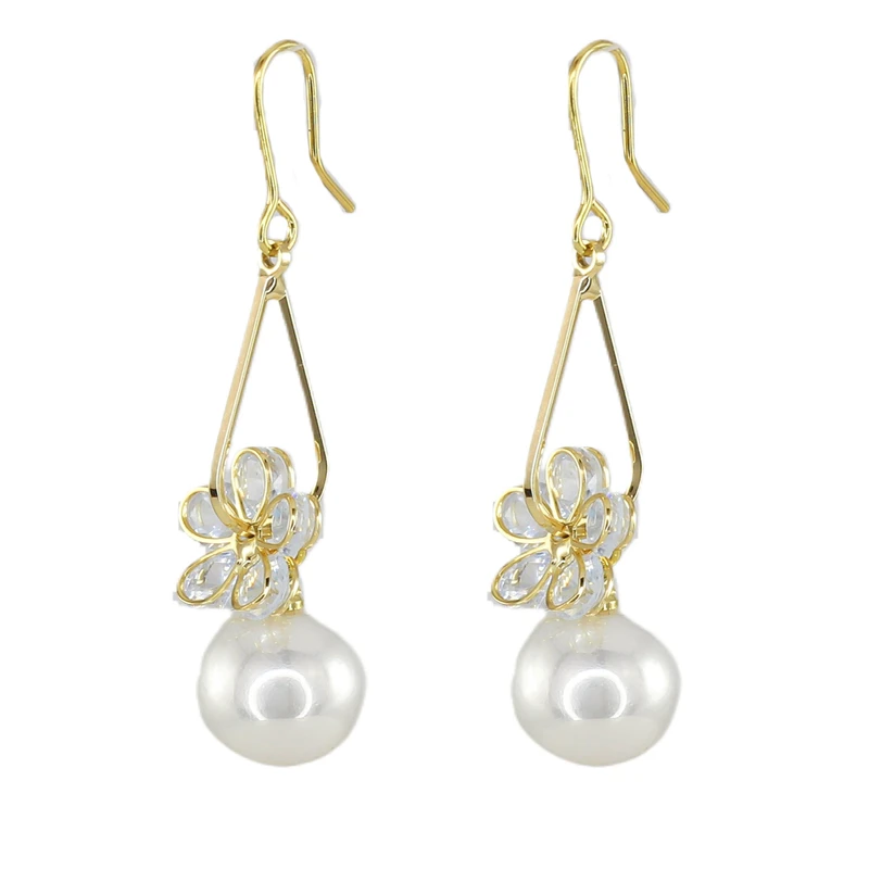 گوشواره آویز زنانه زودیکا مدل گل کد AAC1518