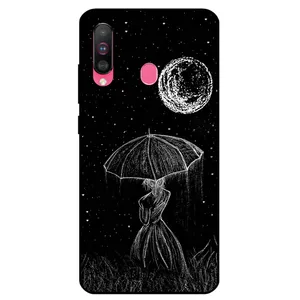 Megafone Girl and Moon 1369 Cover For Samsung Galaxy A60 / M40