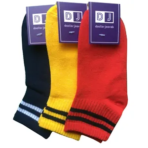 جوراب دخترانه دکتر جوراب مدل ساق کوتاه دو خط کد 4010323-02 بسته 3 عددی