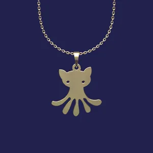 گردنبند طلا 18 عیار زنانه مدوپد مدل گربه کد T2-1-1045