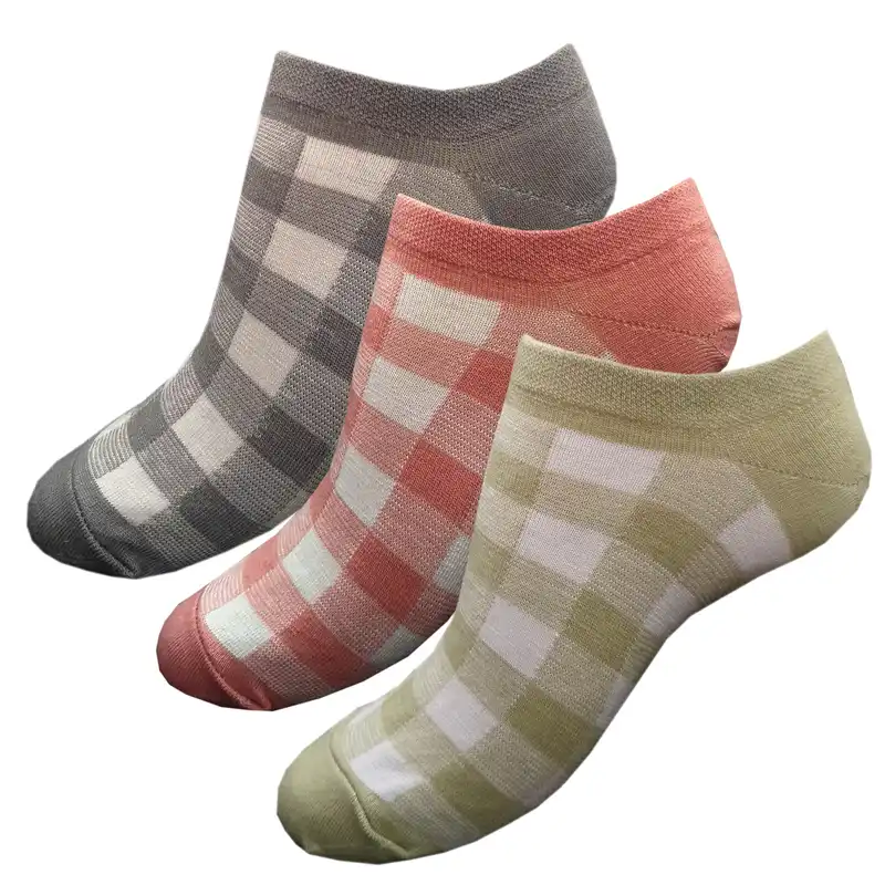 جوراب زنانه اسپست مدل چهارخانه ASP-4KH بسته 3 عددی