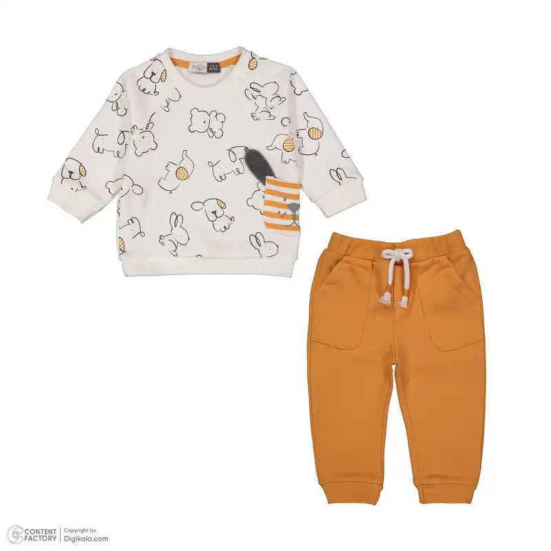 ست سویشرت و شلوار نوزادی ایندیگو مدل 23222