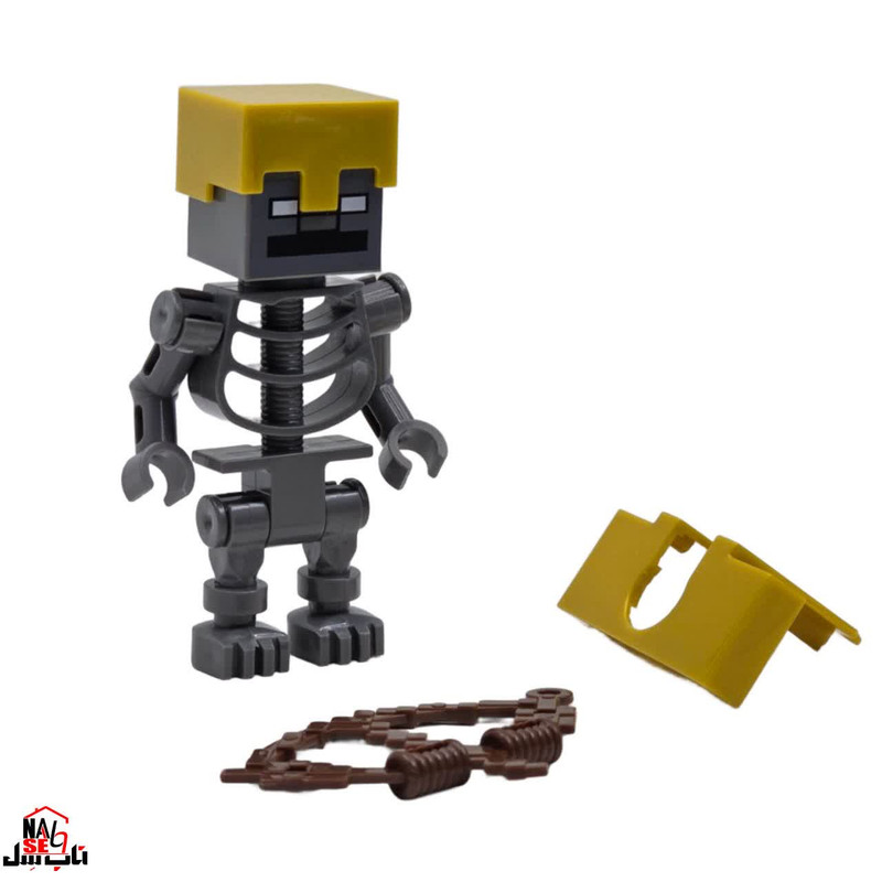 فیگور ناب سل مدل ماینکرافت همراه با ابزار جنگ طرح MY WORLD کد MA002 ارتفاع 9 سانتی متر