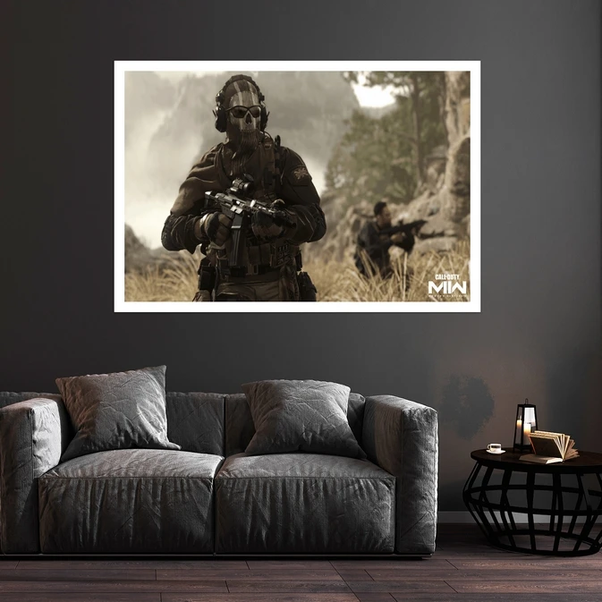 تابلو بکلیت طرح بازی Call of Duty مدل قاب شاسی W-s8762