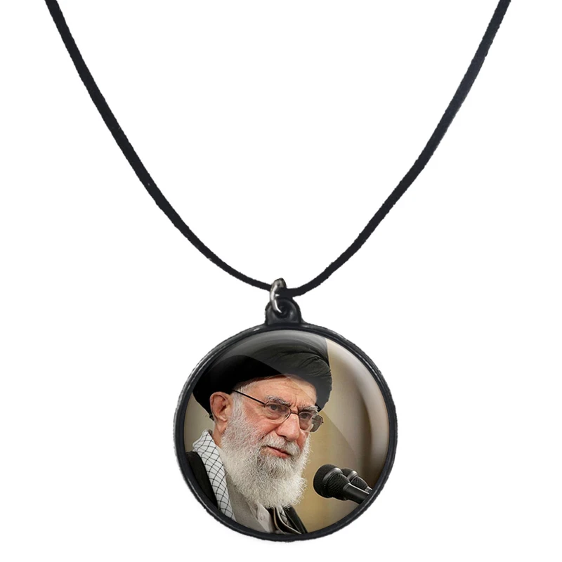 گردنبند پرمانه طرح تصویر آیت الله خامنه ای کد pmb.11732 مدل دو طرفه