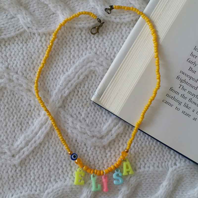 گردنبند دخترانه مدل تابستانی اسم الیسا G230