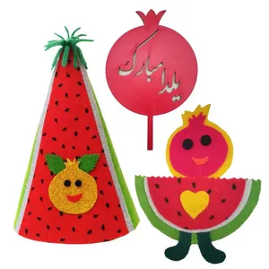 کلاه و تاپر مدل شب یلدا مجموعه 3 عددی