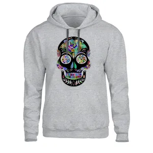 هودی مردانه مدل اسکلت رنگی کدZ63 رنگ طوسی