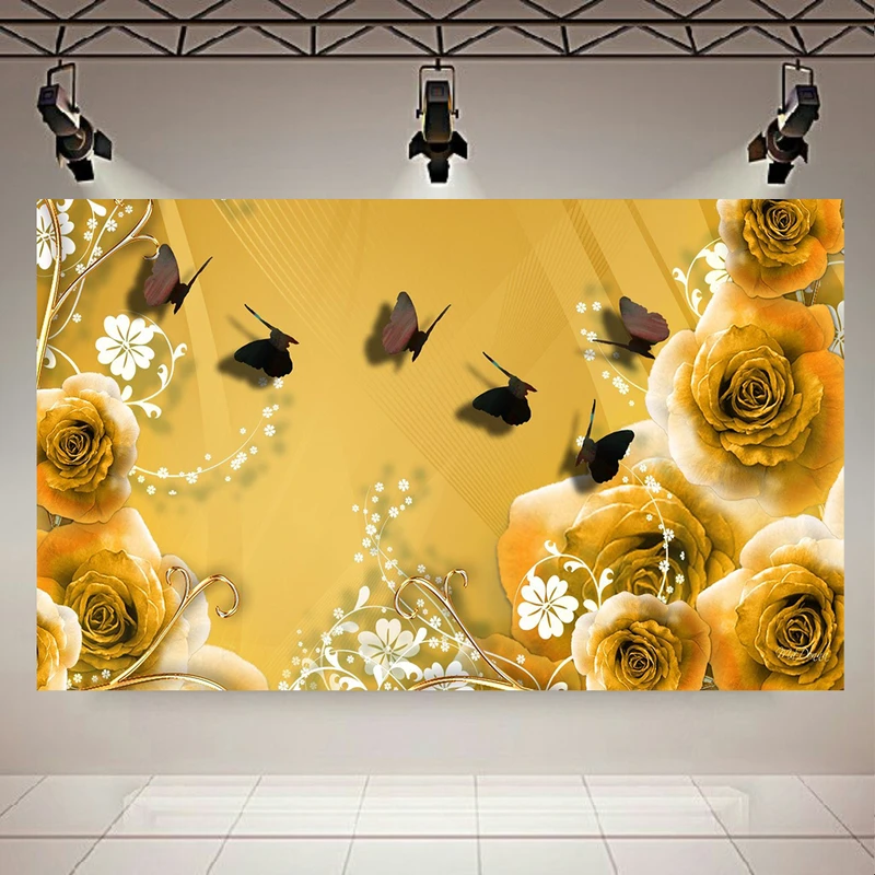 تابلو بوم مدل گل و پروانه کد AR8530