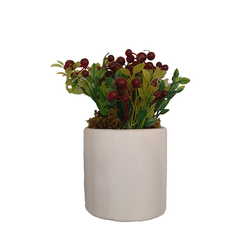 گلدان به همراه گل مصنوعی مدل 01