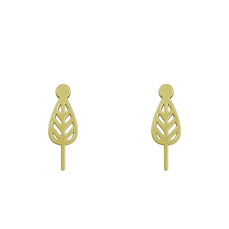 گوشواره میخی طلا 18 عیار زنانه نیکان گلد مدل NK 5689