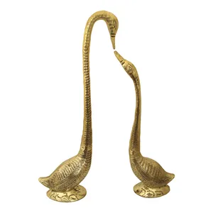 مجسمه برنزی طرح قو کد 1307 مجموعه 2 عددی