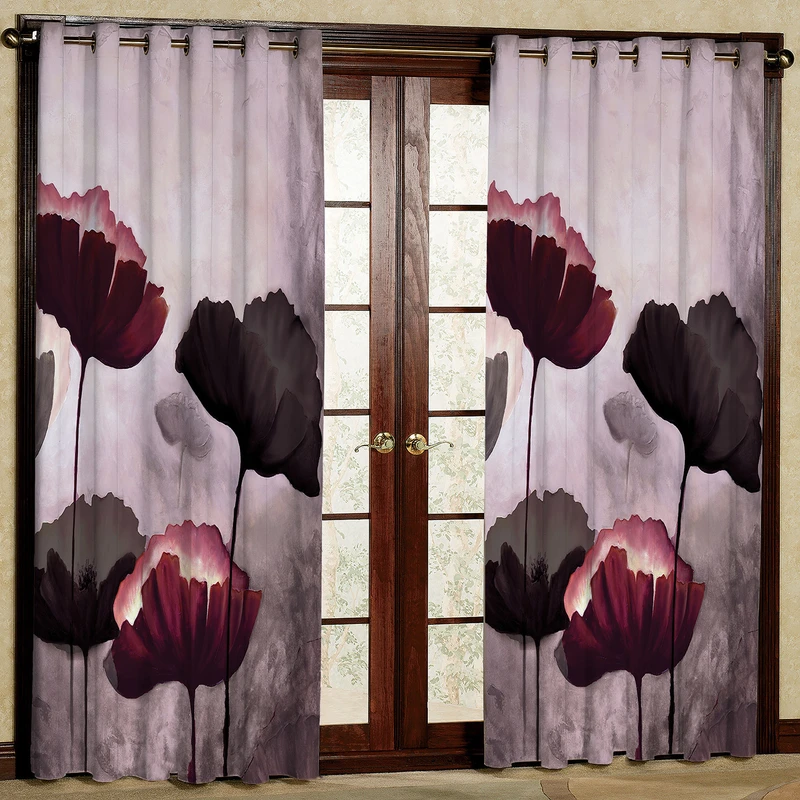  پرده مدل گل دار مخمل پانچی کد 520 سایز 140x280 سانتی متر