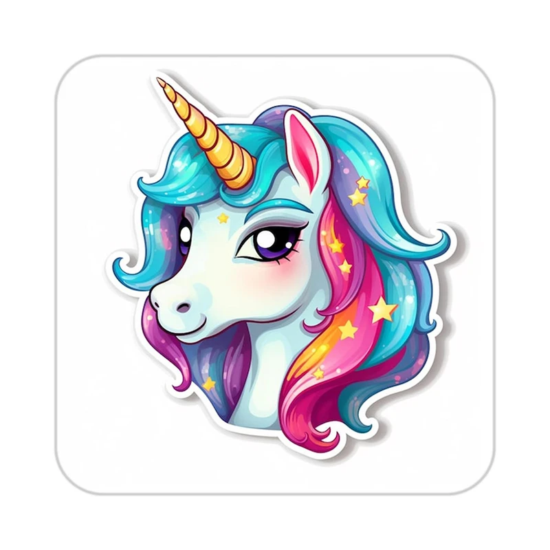 زیر لیوانی کاکتی طرح اسب تک شاخ و یونیکورن مدل mp29970