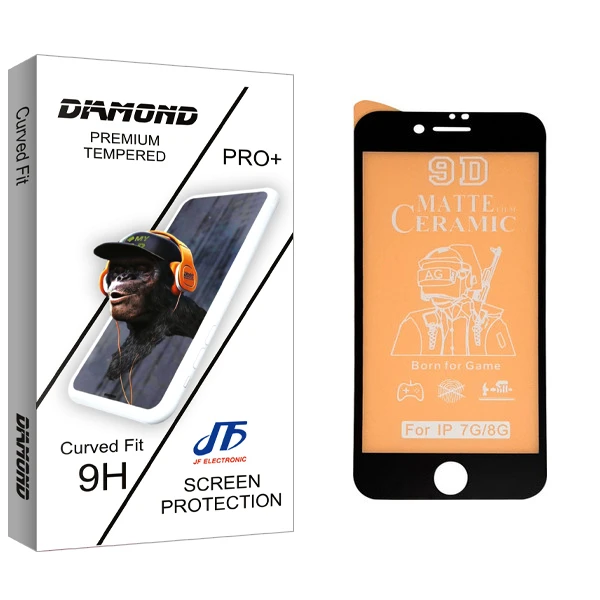 محافظ صفحه نمایش مات جی اف مدل Diamond glass مناسب برای گوشی موبایل اپل iphone 7/8
