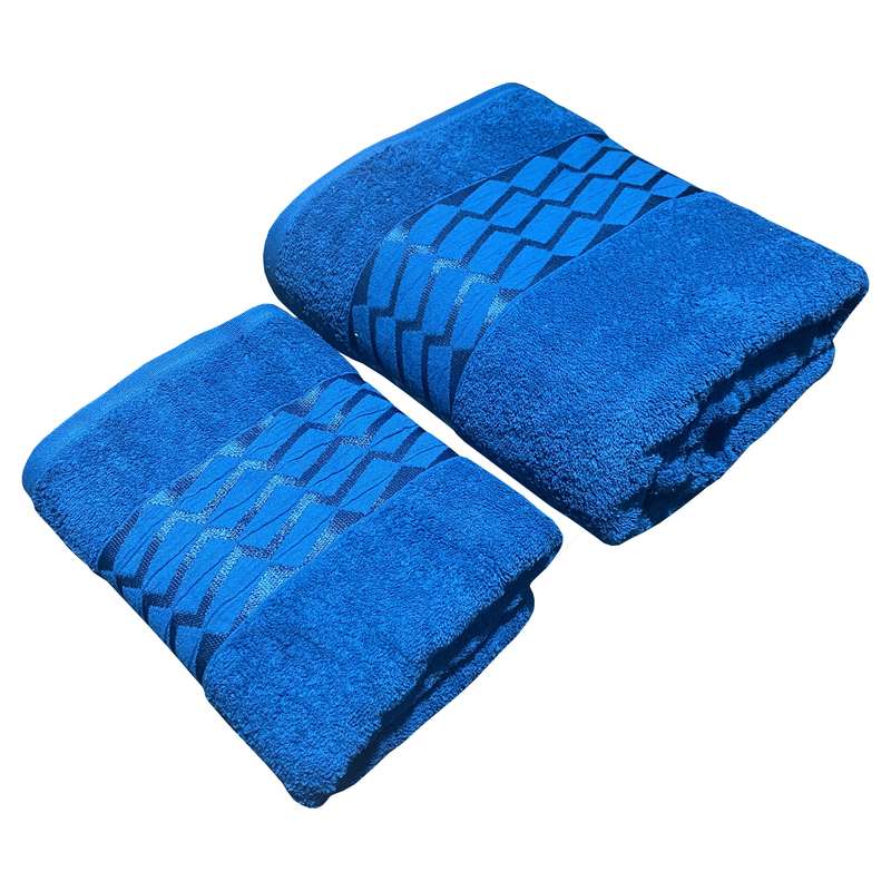 حوله بهباف آذر مدل موج سایز 95X160 سانتی متر بسته دوعددی
