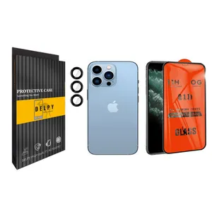 محافظ لنز دوربین دلپی مدل Gorilla مناسب برای گوشی موبایل اپل Iphone 14 Pro به همراه محافظ صفحه نمایش