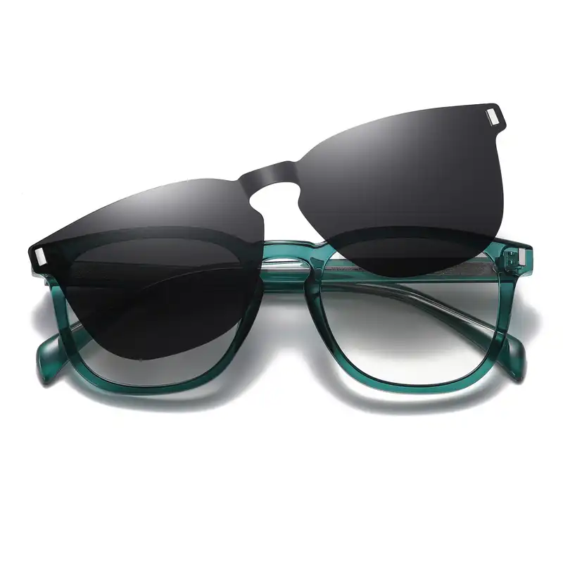 فریم عینک طبی مدل CG7202C649-P109 Polarized Double Switch به همراه کاور آفتابی