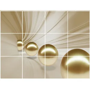تایل سقفی آسمان مجازی طرح توپ کد 3D2284-12 سایز 60x60 سانتی متر مجموعه 12عددی