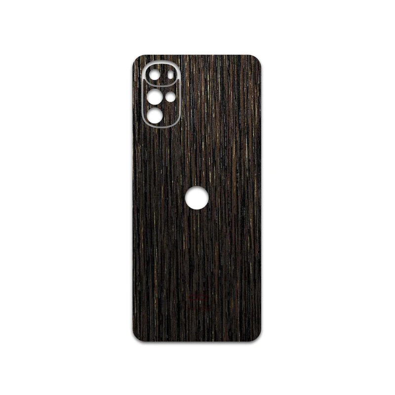 برچسب پوششی ماهوت مدل Dark-Gold-Stripes-Wood مناسب برای گوشی موبایل موتورولا Moto G22