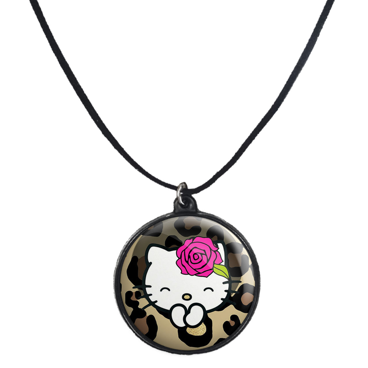 گردنبند پرمانه طرح کیتی کد pmb.22566 مدل دو طرفه